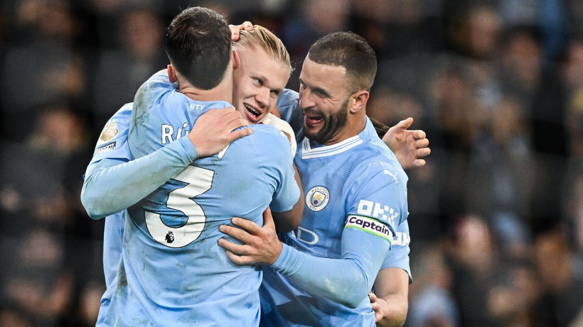 Manchester City chỉ còn kém Liverpool đúng 1 điểm tại Premier League. (Nguồn: Getty Images)