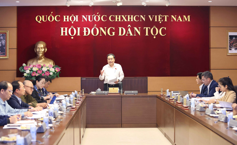 Phó Chủ tịch Thường trực Quốc hội Trần Thanh Mẫn phát biểu. (Ảnh: Doãn Tấn/TTXVN)