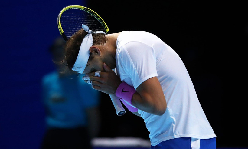 Rafael Nadal thua ngay trận ra quân ATP Finals 2019. (Nguồn: Getty Images)