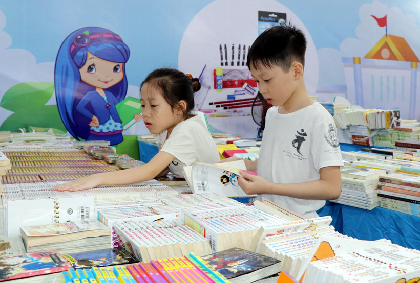 Ngày sách tỉnh Nam Định năm 2019. (Ảnh: Nguyễn Lành/TTXVN)