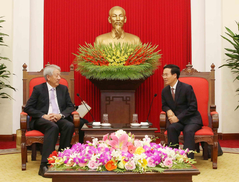 Quang cảnh buổi tiếp. (Ảnh: Phương Hoa/TTXVN)