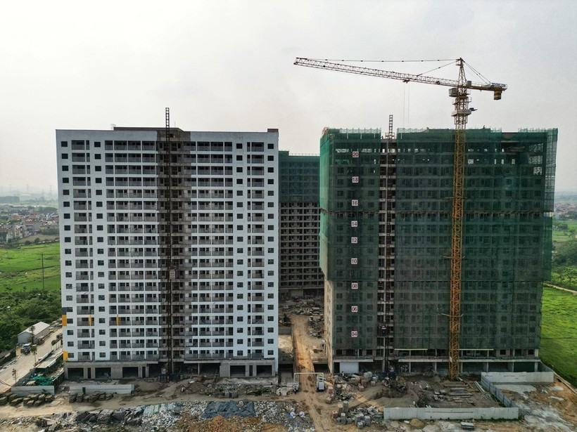 Một dự án nhà ở xã hội dành cho công nhân tại tỉnh Bắc Giang. (Ảnh: Tuấn Anh/TTXVN)
