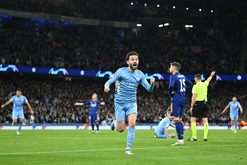 Man City giành chiến thắng 4-3 trước Real ở bán kết lượt đi. (Nguồn: Getty Images)