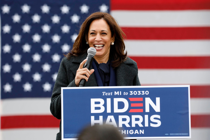 Bà Kamala Harris trong buổi vận động tranh cử tại Detroit, Michigan. (Ảnh: AFP/TTXVN)