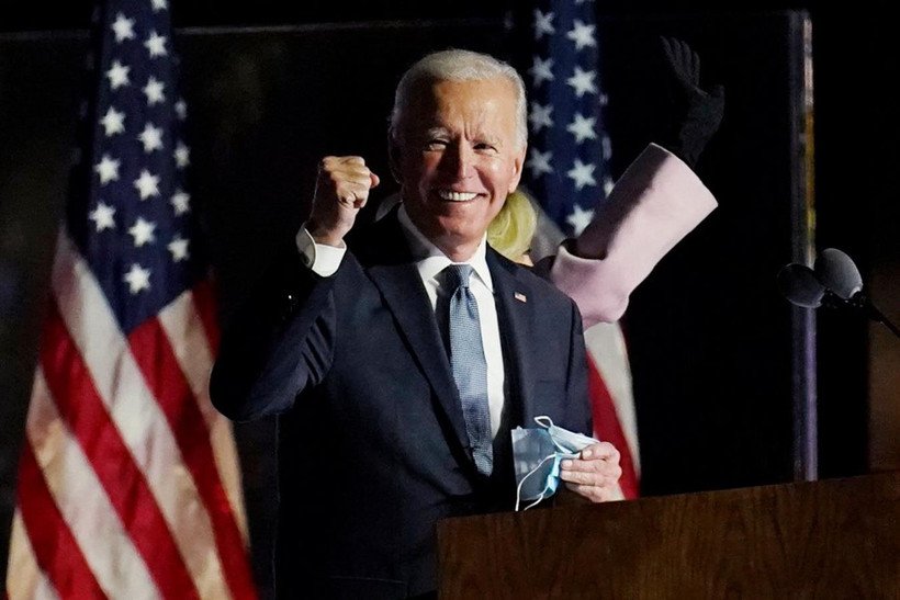 Ông Joe Biden tuyên bố chiến thắng trong cuộc Bầu cử Tổng thống Mỹ 2020. (Nguồn: Getty Images)