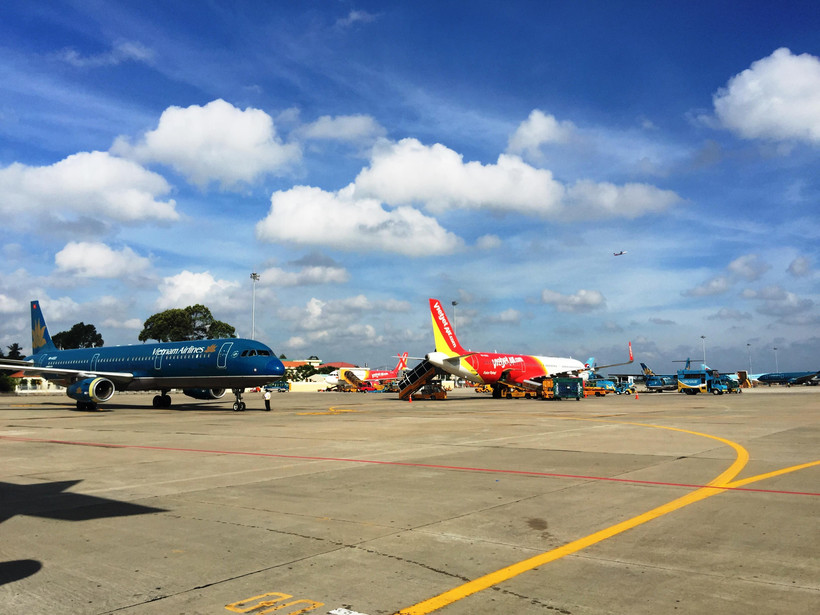 Máy bay của các hãng hàng không tại một sân bay. (Ảnh: Việt Hùng/Vietnam+)