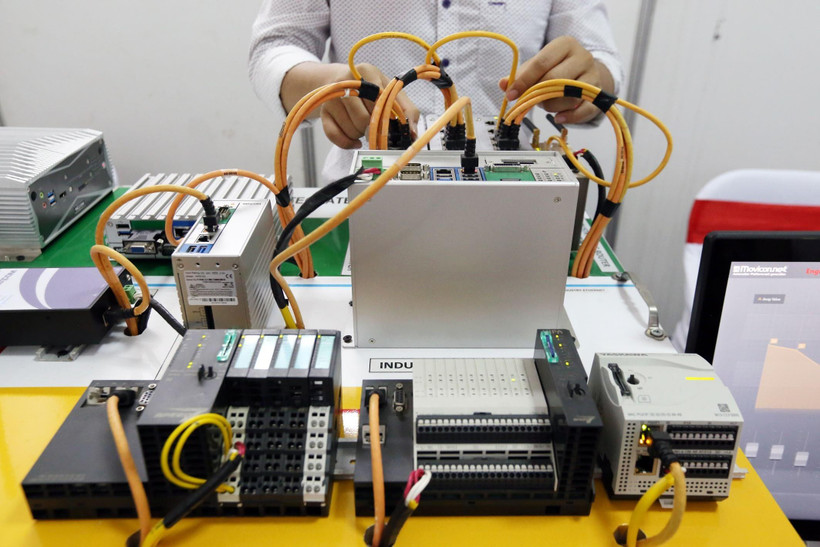 Chợ Công nghệ và thiết bị chuyên ngành công nghệ thông tin 2018. (Ảnh minh họa: Anh Tuấn/TTXVN)