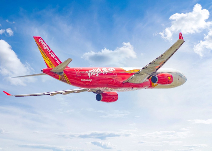 Máy bay của Hãng hàng không Vietjet Air. (Ảnh: PV/Vietnam+)
