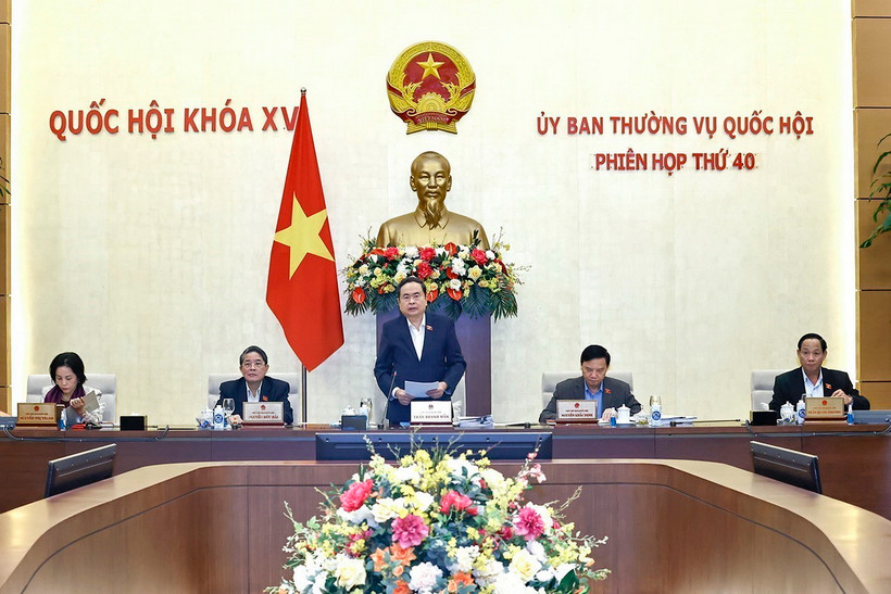 Chủ tịch Quốc hội Trần Thanh Mẫn phát biểu khai mạc. (Ảnh: Doãn Tấn/TTXVN)