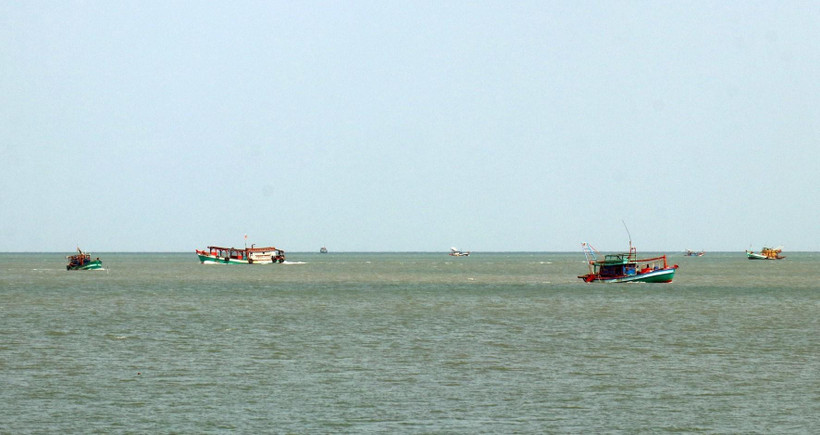 Tàu cá hoạt động trên vùng biển huyện đảo Kiên Hải (Kiên Giang). (Ảnh: Lê Huy Hải/TTXVN)