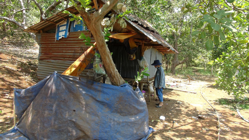 Khu vực phát hiện hai cháu bé. (Ảnh: K GỬIH-TTXVN)