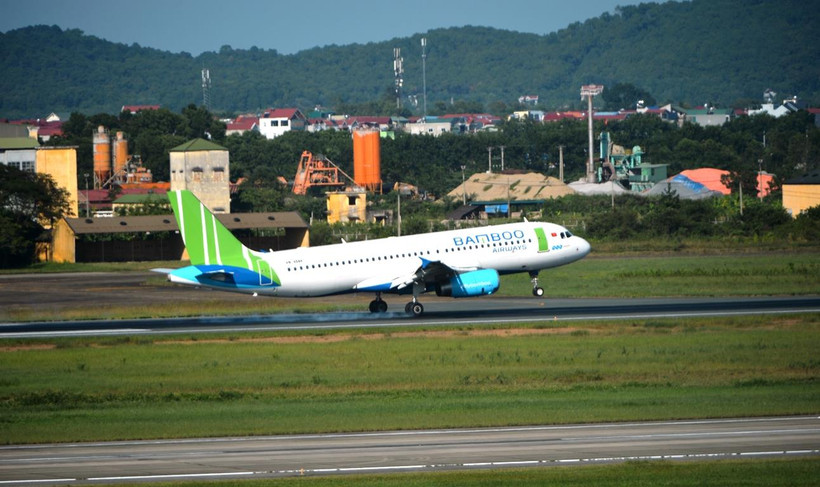 Máy bay của hãng hàng không Bamboo Airways. (Ảnh: Hoàng Anh/Vietnam+)