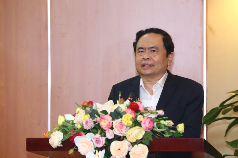 Chủ tịch Ủy ban Trung ương MTTQ Việt Nam Trần Thanh Mẫn. (Ảnh: Minh Quyết/TTXVN)