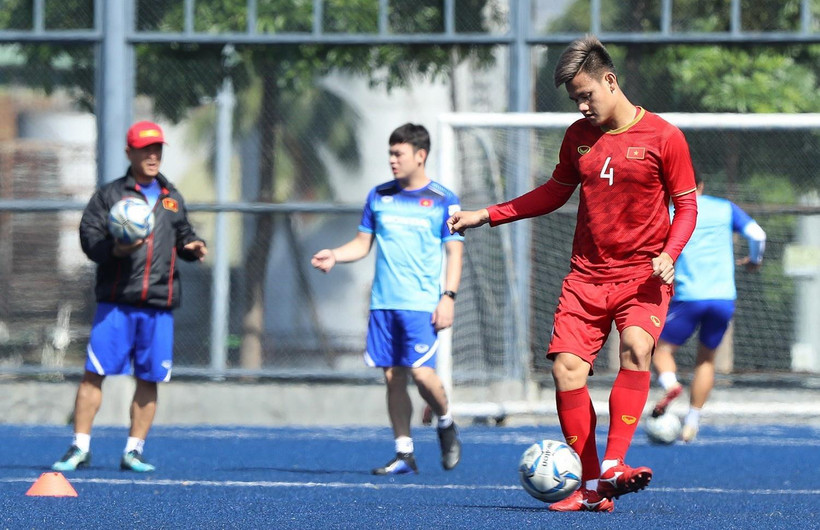 Hồ Tấn Tài vắng mặt ở trận ra quân giải U23 châu Á 2020. (Ảnh: Hoàng Linh/TTXVN)