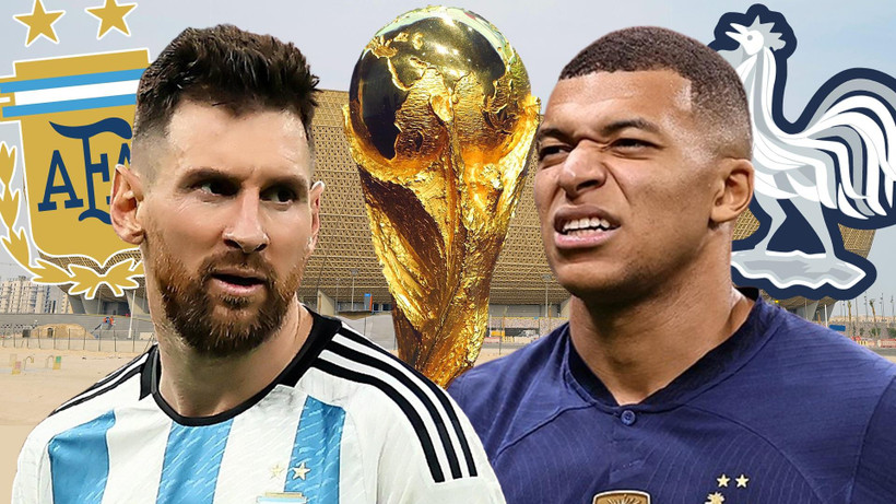 Messi và Mbappe quyết đấu ở chung kết. (Nguồn: The Sun)