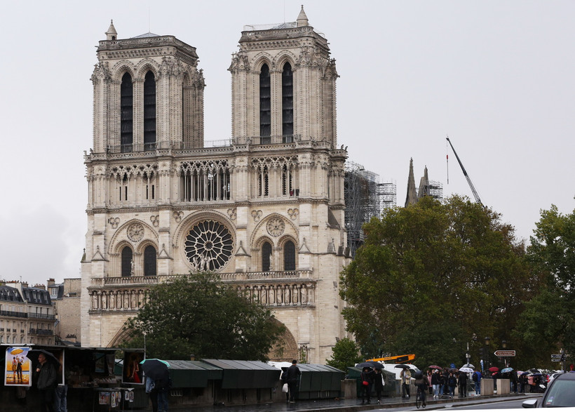 Nhà thờ Đức Bà Paris, Pháp, trong quá trình sửa chữa và phục dựng, ngày 17/10/2019. (Ảnh: THX/TTXVN)