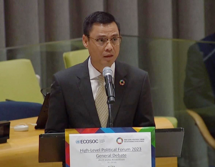 Đại sứ Đặng Hoàng Giang, Trưởng Phái đoàn thường trực Việt Nam tại Liên hợp quốc. (Ảnh: TTXVN phát)