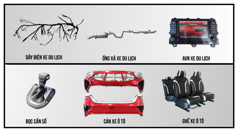 Một số sản phẩm linh kiện OEM do THACO cung cấp. (Nguồn: Vietnam+)