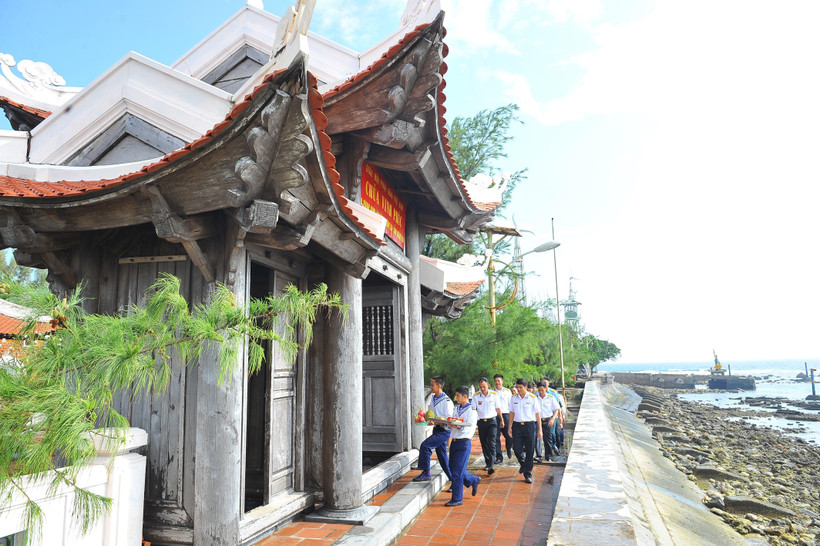 Chùa Vinh Phúc trên đảo Phan Vinh, huyện đảo Trường Sa. (Ảnh: Minh Đức/TTXVN)