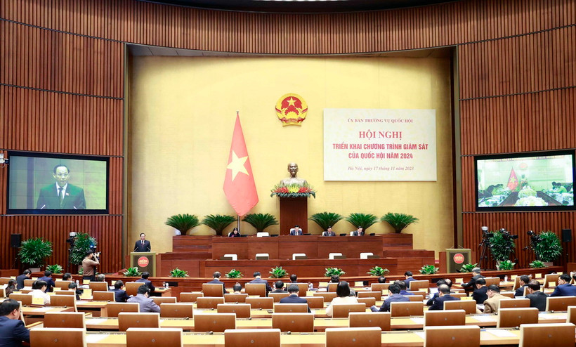 Hội nghị triển khai Chương trình giám sát năm 2024. (Ảnh: Doãn Tấn/TTXVN)