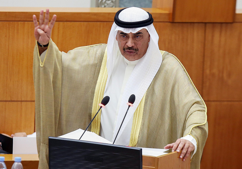 Ông Sheikh Sabah al-Khaled al-Sabah, khi đương chức Thủ tướng Kuwait, phát biểu trong phiên họp Quốc hội tại Kuwait City ngày 22/9/2020. (Ảnh: AFP/ TTXVN)