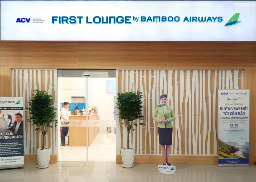 Phòng chờ sở hữu vị trí thuận tiện và dễ dàng tiếp cận tại Tầng 1 Cảng hàng không Côn Đảo. (Ảnh: CTV/Vietnam+)