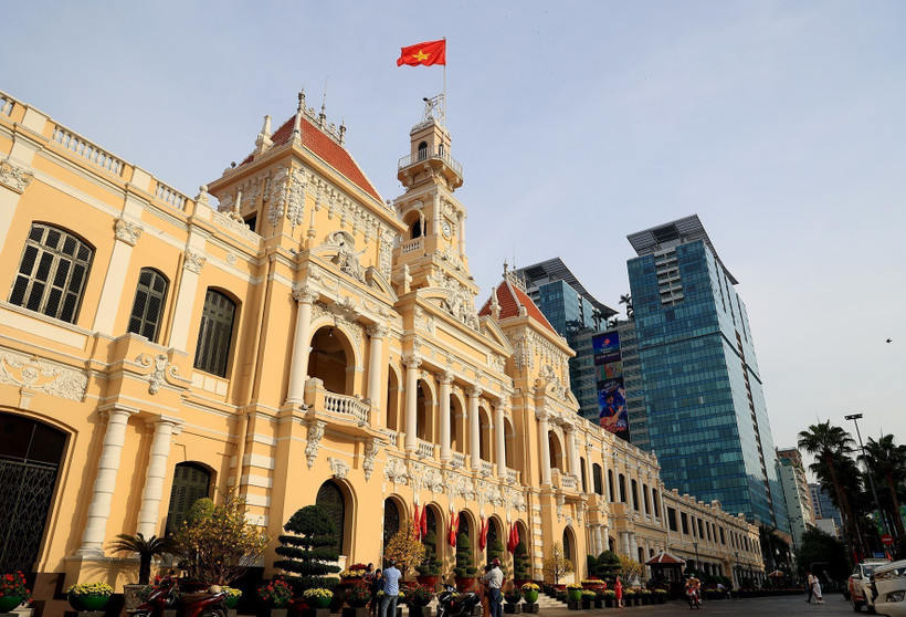 Trụ sở HĐND, UBND Thành phố Hồ Chí Minh. (Ảnh: Hồng Đạt/TTXVN)
