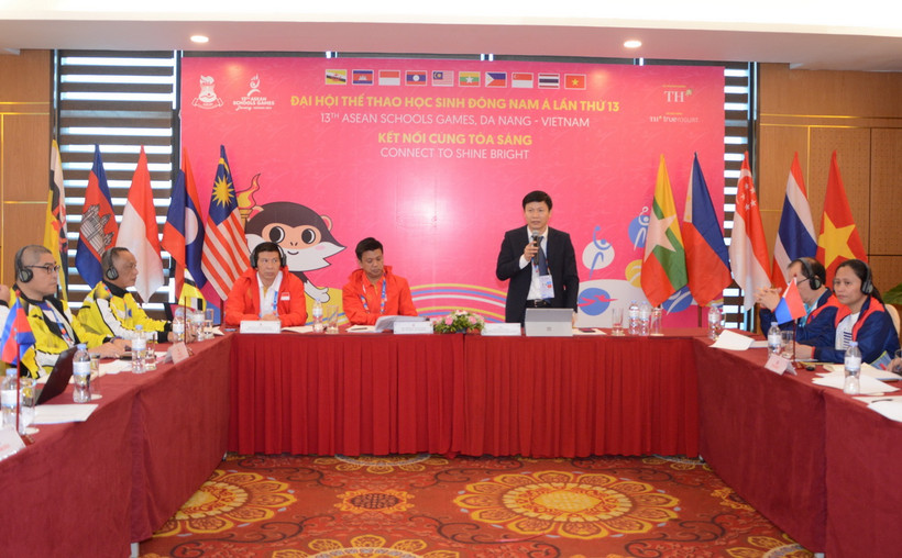 Ông Nguyễn Thanh Đề, Vụ trưởng Vụ Giáo dục thể chất, Bộ Giáo dục và Đào tạo, Phó Trưởng Ban tổ chức Đại hội phát biểu. (Ảnh: Văn Dũng/TTXVN)