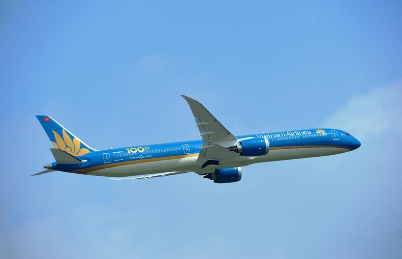 Máy bay của hãng hàng không Vietnam Airlines. (Ảnh: CTV/Vietnam+)