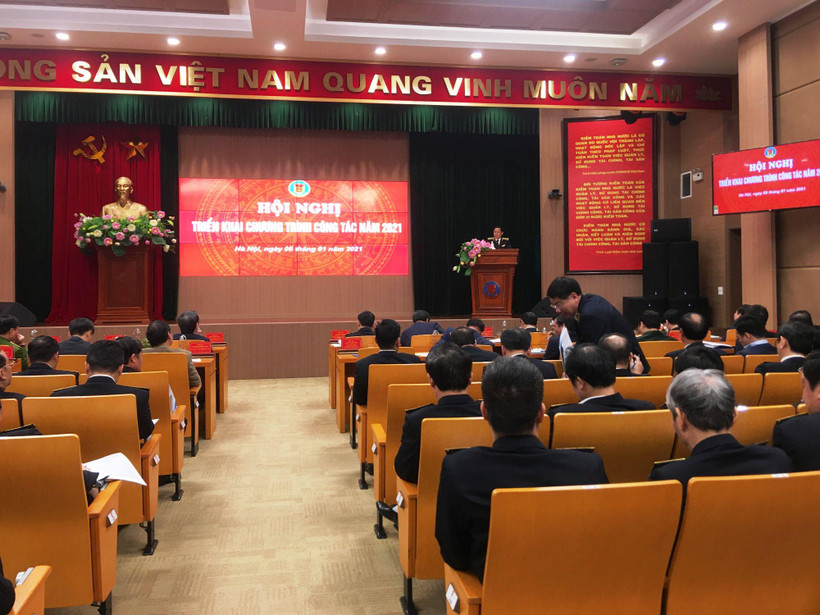 Hội nghị triển khai công tác Kiểm toán Nhà nước năm 2021, ngày 5/1. (Ảnh: PV/Vietnam+)