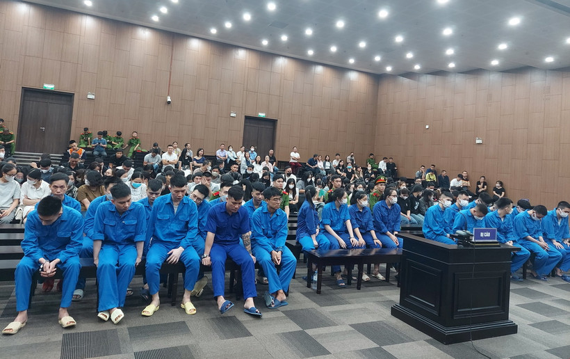 Quang cảnh phiên tòa. (Ảnh: Kim Anh/TTXVN)