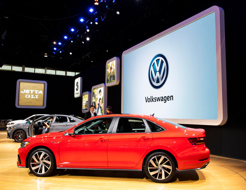 Mẫu ôtô của hãng Volkswagen được giới thiệu tại Triển lãm ô tô Chicago, Mỹ, ngày 7/2/2019. (Ảnh: THX/ TTXVN)