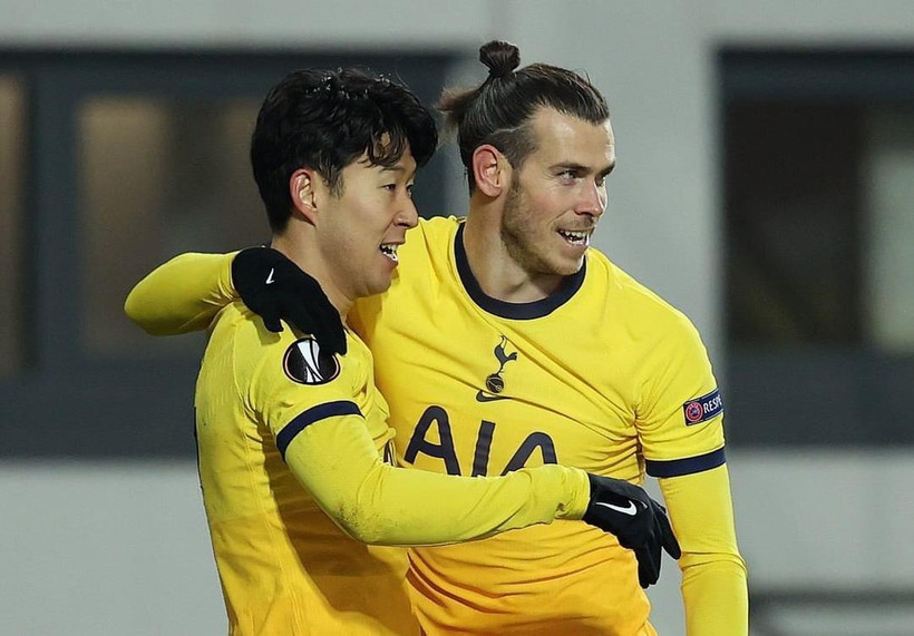 Bale và Son Heung-min cùng ghi bàn giúp Tottenham vào vòng 1/16 Europa League. (Nguồn: Getty Images)