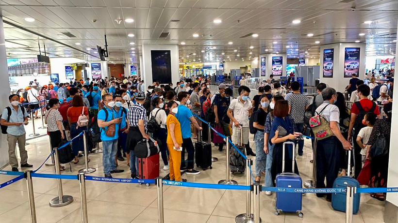Thị trường hàng không nội địa của Việt Nam có sự tăng trưởng vượt bậc so với thời điểm trước dịch COVID-19. (Ảnh: CTV/Vietnam+)
