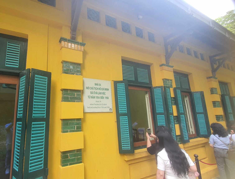 Di tích nhà 54 - nơi Chủ tịch Hồ Chí Minh ở, làm việc từ cuối năm 1954 đến giữa tháng 5/1958. (Ảnh: Vietnam+)