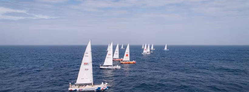 Những đội thuyền buồm đầu tiên dự Giải Clipper Race cập Cảng tàu khách quốc tế Hạ Long tháng 2/2024. (Ảnh: TTXVN phát)