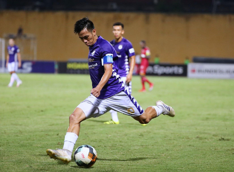 Thủ quân Văn Quyết trong màu áo Hà Nội FC. (Ảnh: Thành Đạt/TTXVN)