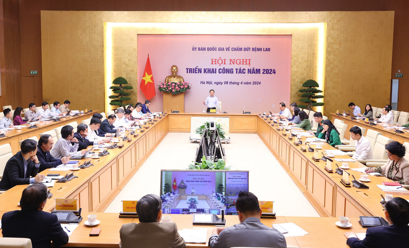 Toàn cảnh Hội nghị triển khai công tác năm 2024 của Ủy ban Quốc gia về chấm dứt bệnh Lao. (Ảnh: Văn Điệp/TTXVN)