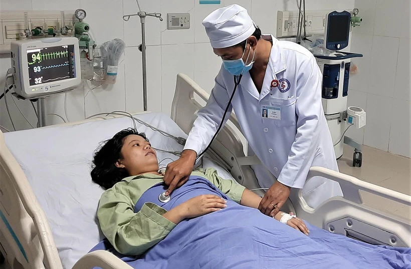 Bệnh nhân H đã tỉnh táo, bình phục trở lại. (Ảnh: Trung Hiếu/TTXVN)
