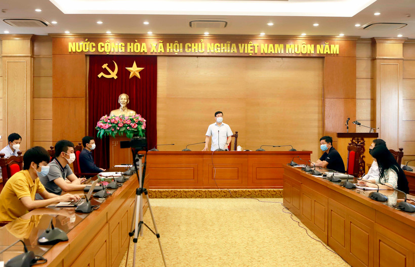 Quang cảnh buổi họp báo. (Ảnh: Hoàng Hùng/TTXVN)