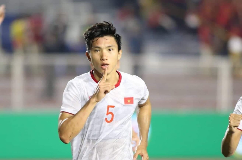 Đoàn Văn Hậu khiến bóng đá Indonesia thêm một lần lỡ hẹn với HCV SEA Games. (Ảnh: Hoàng Linh/TTXVN)