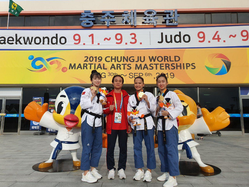 Taekwondo Việt Nam giành huy chương vàng đầu tiên. (Ảnh: Hữu Tuyên/Vietnam+)