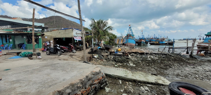 Dự án nạo vét Kênh Bến Đình, thành phố Vũng Tàu theo kế hoạch sẽ khởi công từ 3/2022, tuy nhiên đến nay do vướng mặt bằng vẫn chưa thể triển khai.(Ảnh: Hoàng Nhị/TTXVN)