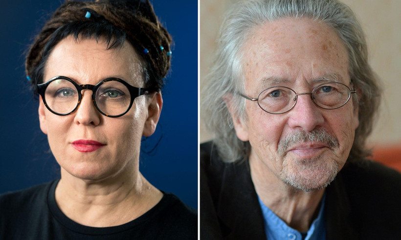 Nhà văn Olga Tokarczuk (trái) và nhà văn Peter Handke đã trở thành chủ nhân Nobel Văn học 2019. (Nguồn: theguardian.com)