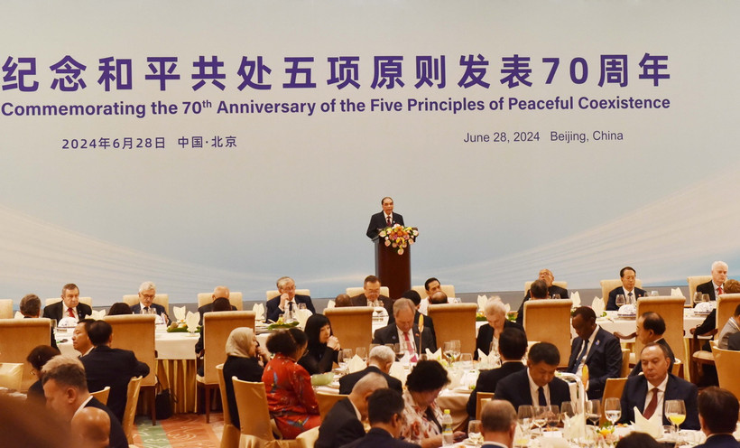 Nguyên Tổng Bí thư Nông Đức Mạnh phát biểu tại Lễ kỷ niệm. (Ảnh: Công Tuyên/TTXVN)