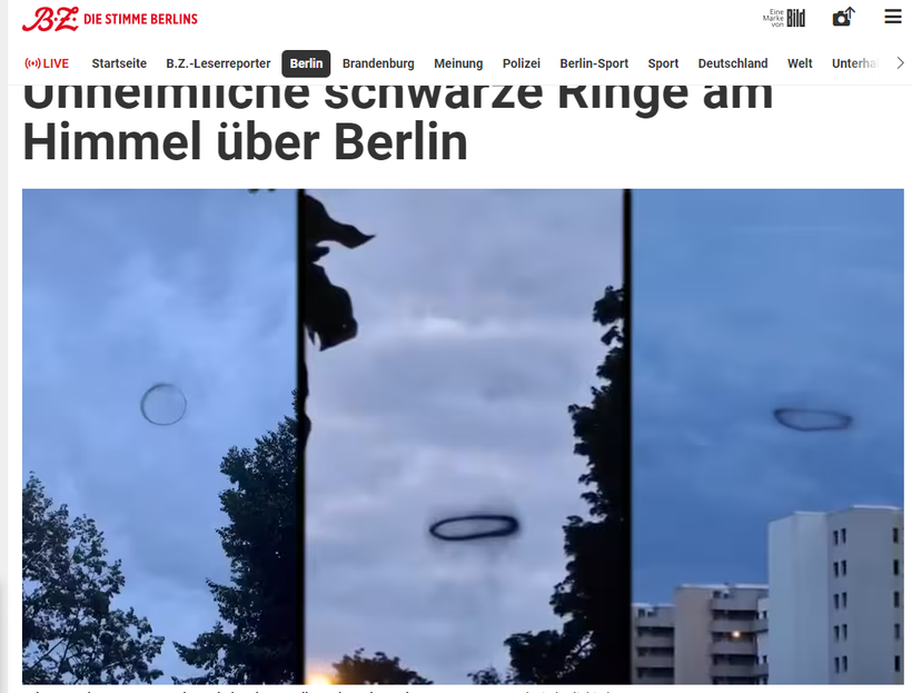 Hình ảnh vòng tròn đen bí ẩn được đăng tải trên mạng xã hội X. (Nguồn: Mạng xã hội X)