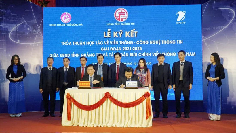 VNPT sẽ hỗ trợ Quảng trị chuyển đổi số bằng tiềm lực công nghệ của mình. (Ảnh: Vietnam+)