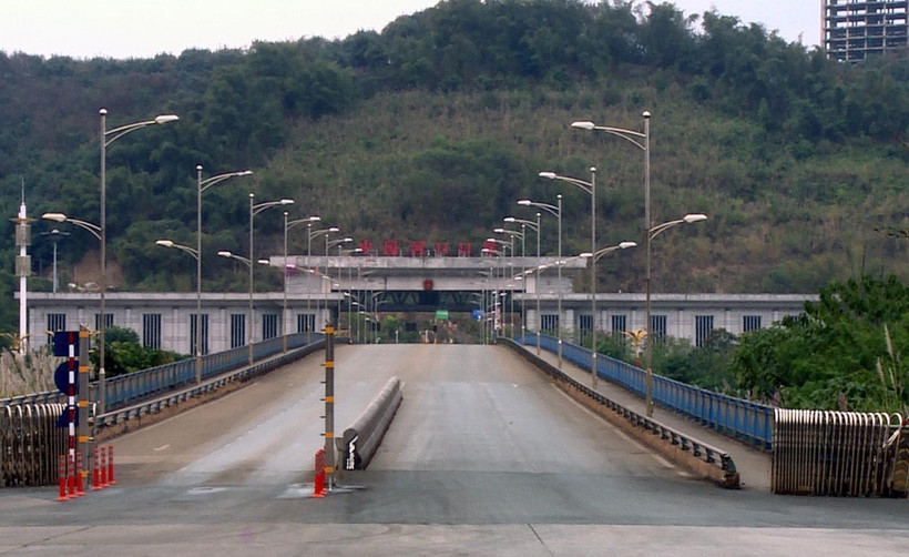 Cửa khẩu đường bộ Quốc tế số II Kim Thành. (Ảnh: Quốc Khánh - TTXVN)