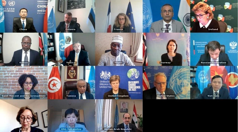 Toàn cảnh phiên họp của HĐBA dưới sự chủ trì của Việt Nam. (Ảnh: Khắc Hiếu/TTXVN)