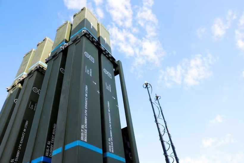 Một phần của IRIS-T SLM, hệ thống phòng không của nhà sản xuất vũ khí Đức Diehl Defence, ở Roethenbach gần Nuremberg, Đức, ngày 11 tháng 9 năm 2023. (Ảnh: Reuters) 